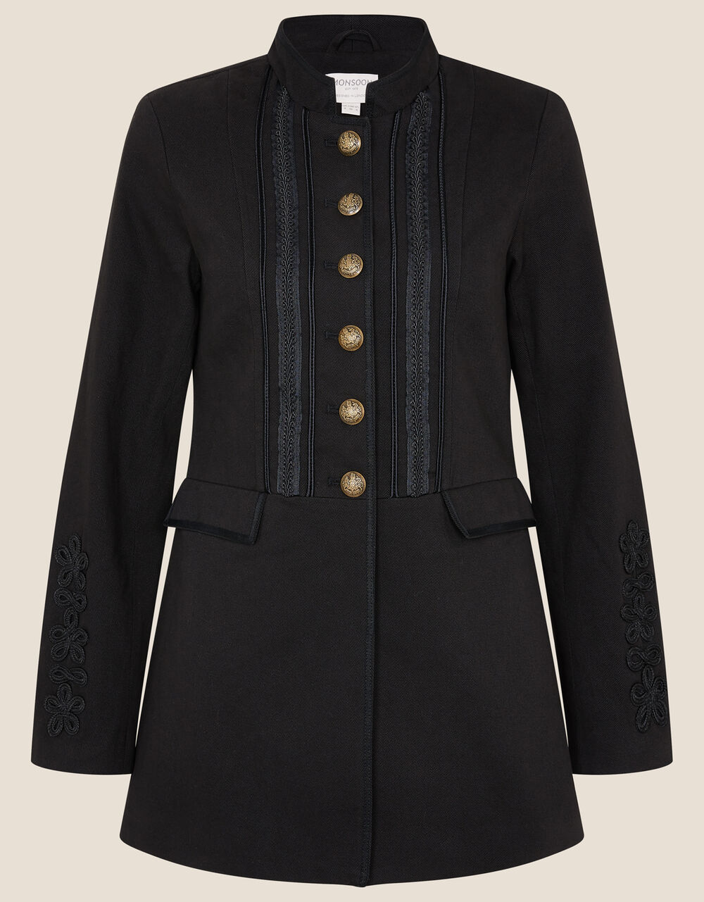 Maura Military Blazer Black | Women's Jackets | Monsoon UK.