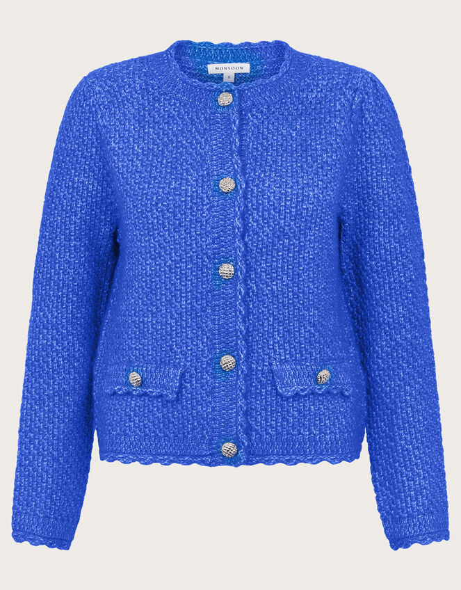 Suki Stitch Cardigan, Blue (BLUE), large