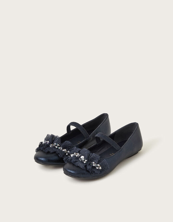 Land of Wonder Embellished Ballerina Flats, Blue (NAVY), large