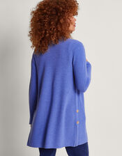 Ria Rib Cardigan, Blue (BLUE), large