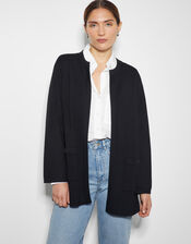 Penny Open Front Pocket Cardigan, Black (BLACK), large