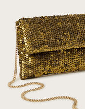 Sofia Sequin Clutch Bag, Green (OLIVE), large