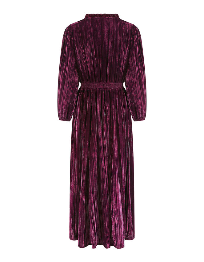 East Crinkle Velvet Dress Purple