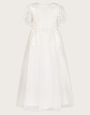 Lourdes Lace Maxi Communion Dress, White (WHITE), large