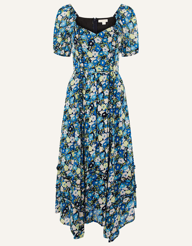 Marleigh Printed Dress in Sustainable Viscose Blue