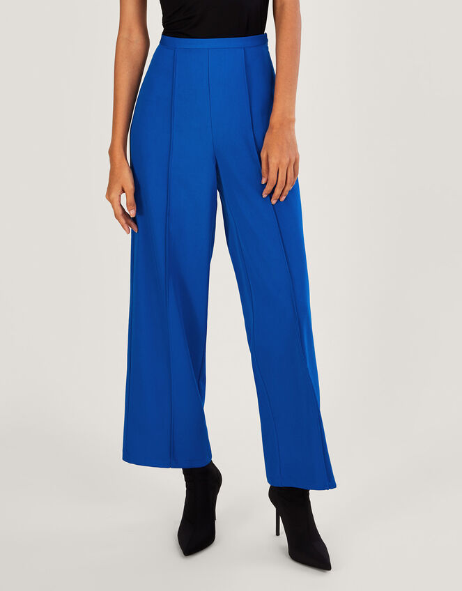 Lauren Wide Leg Trousers, Blue (BLUE), large