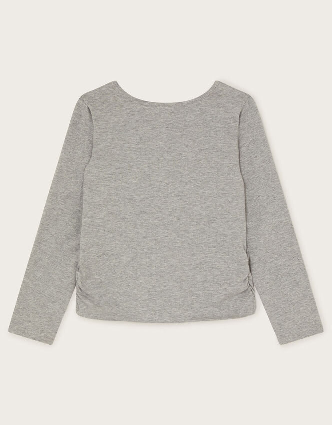 Long Sleeve Dance Top, Grey (GREY), large