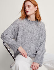 Mimi Mohair Jumper, Grey (GREY), large