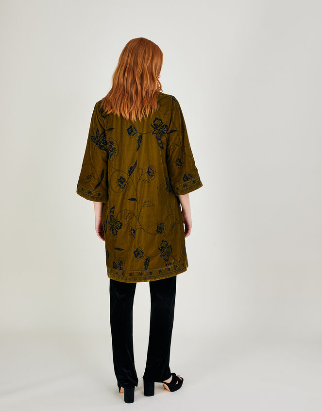 Ashley Embroidered Kimono Green | Women's Jackets | Monsoon UK.