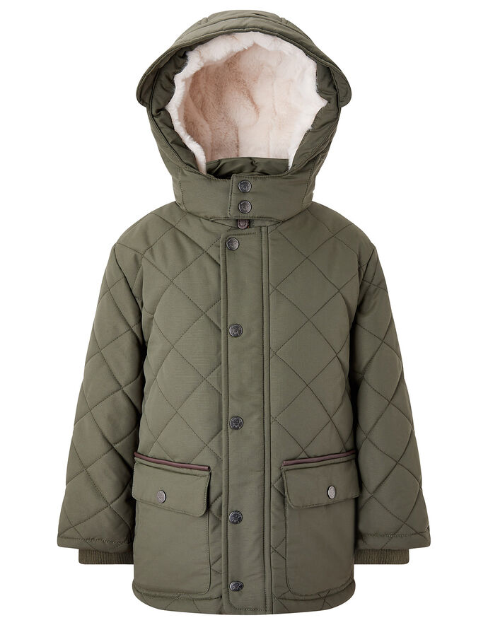 Quilted Coat with Hood Green | Boys' Coats & Jackets | Monsoon UK.