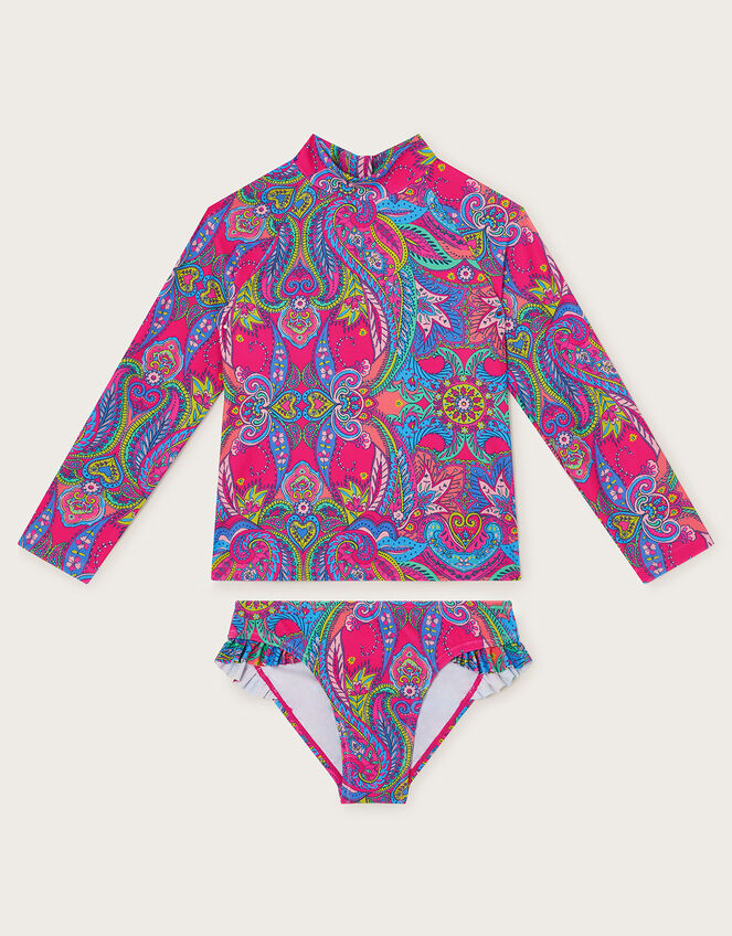 2-Piece Paisley Long Sleeve Set, Pink (PINK), large