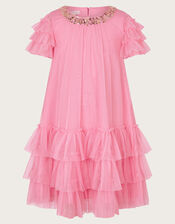 Alexandra Ruffle Swing Dress, Pink (PINK), large