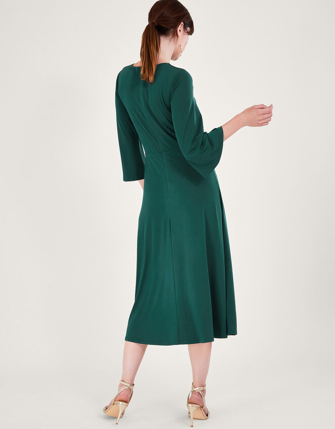 Ruched Jersey Dress Green | Midi Dresses | Monsoon UK.