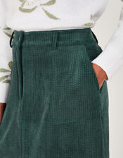 Aria Cord Split Skirt, Green (DARK GREEN), large