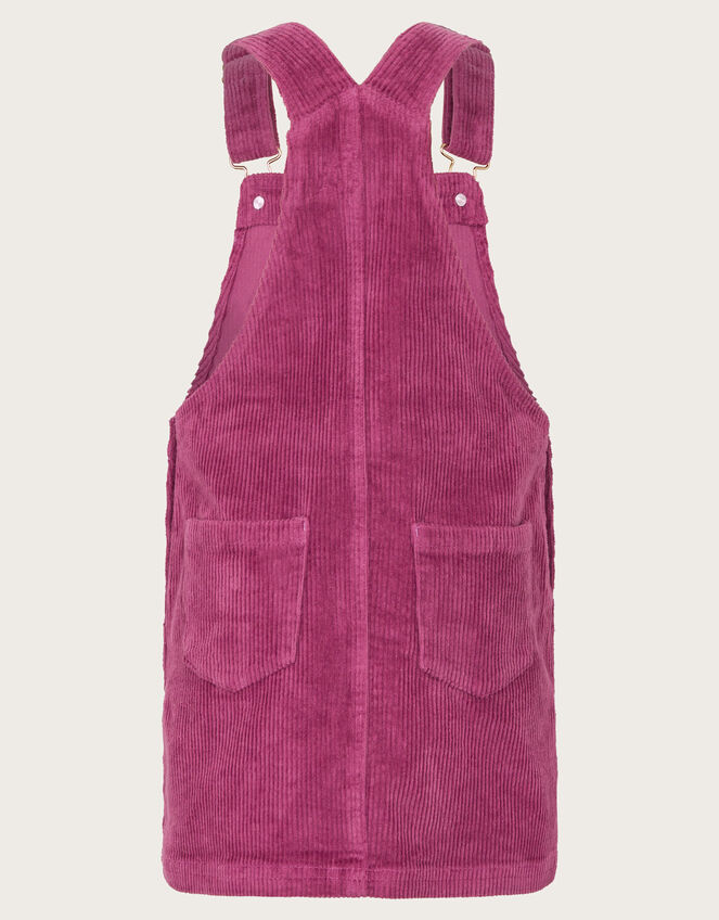 Good Vibes Corduroy Pinafore Dress, Red (BURGUNDY), large