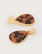 Tortoiseshell Drop Earrings, , large