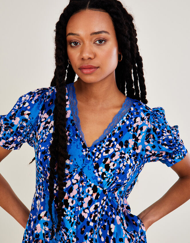 Dixie Print Top with LENZING™ ECOVERO™ Teal