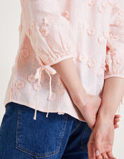 Ivy Floral Embroidered Blouse, Pink (SOFT PINK), large