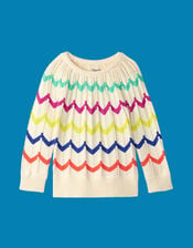 Hatley Chevron Ralgan Knit Jumper, Multi (MULTI), large