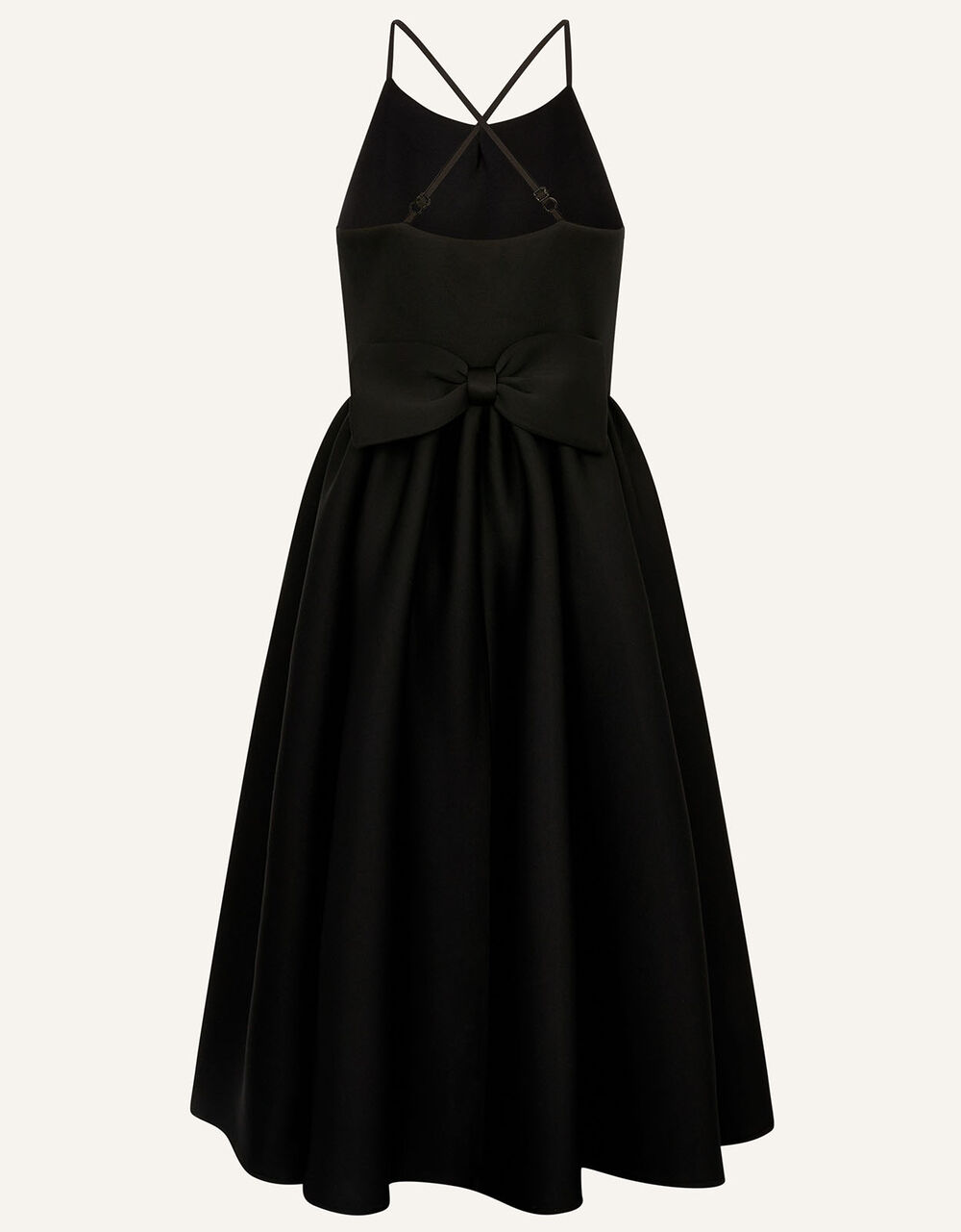 Bow Back Scuba Prom Dress Black | Girls' Dresses | Monsoon UK.