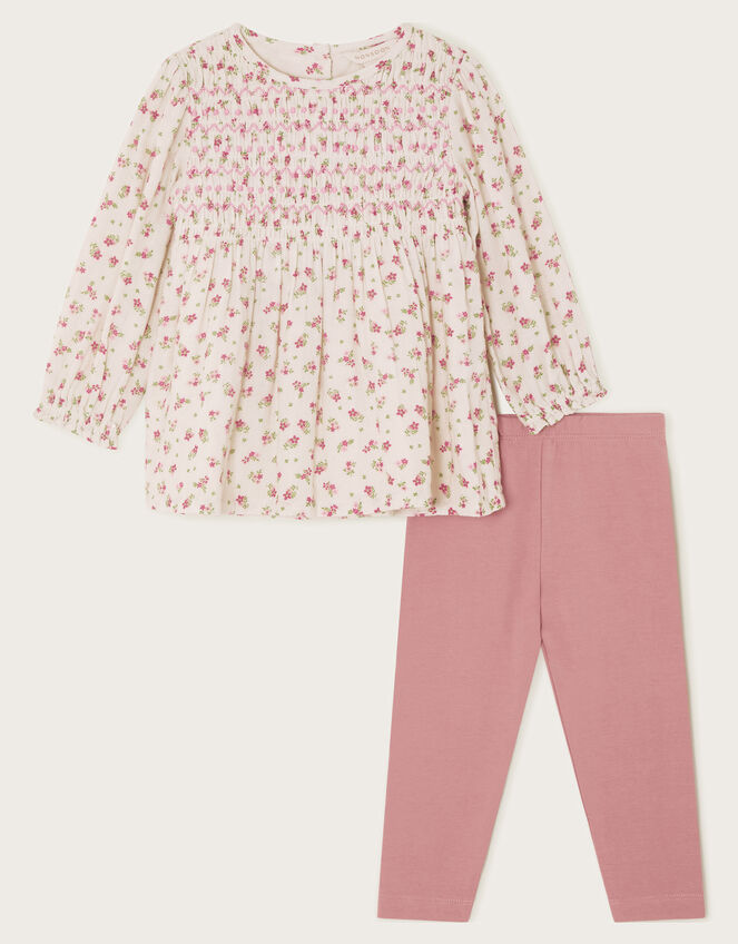 Baby Ditsy Floral Top and Leggings Set, Pink (PINK), large