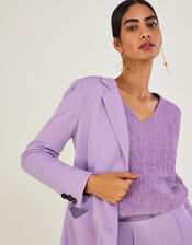 Lauren Plain Blazer, Purple (LILAC), large