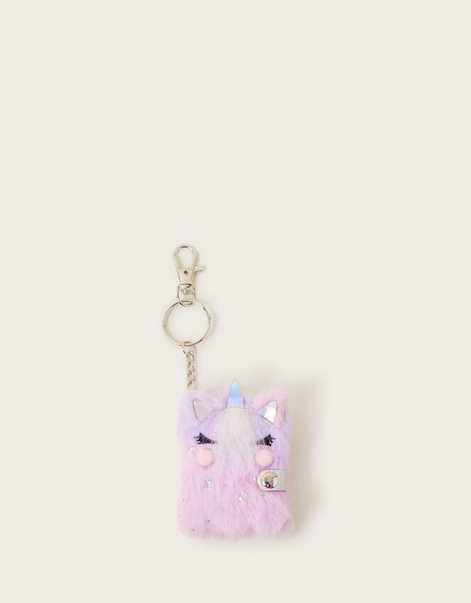 Faux Fur Unicorn Mini Notebook, , large