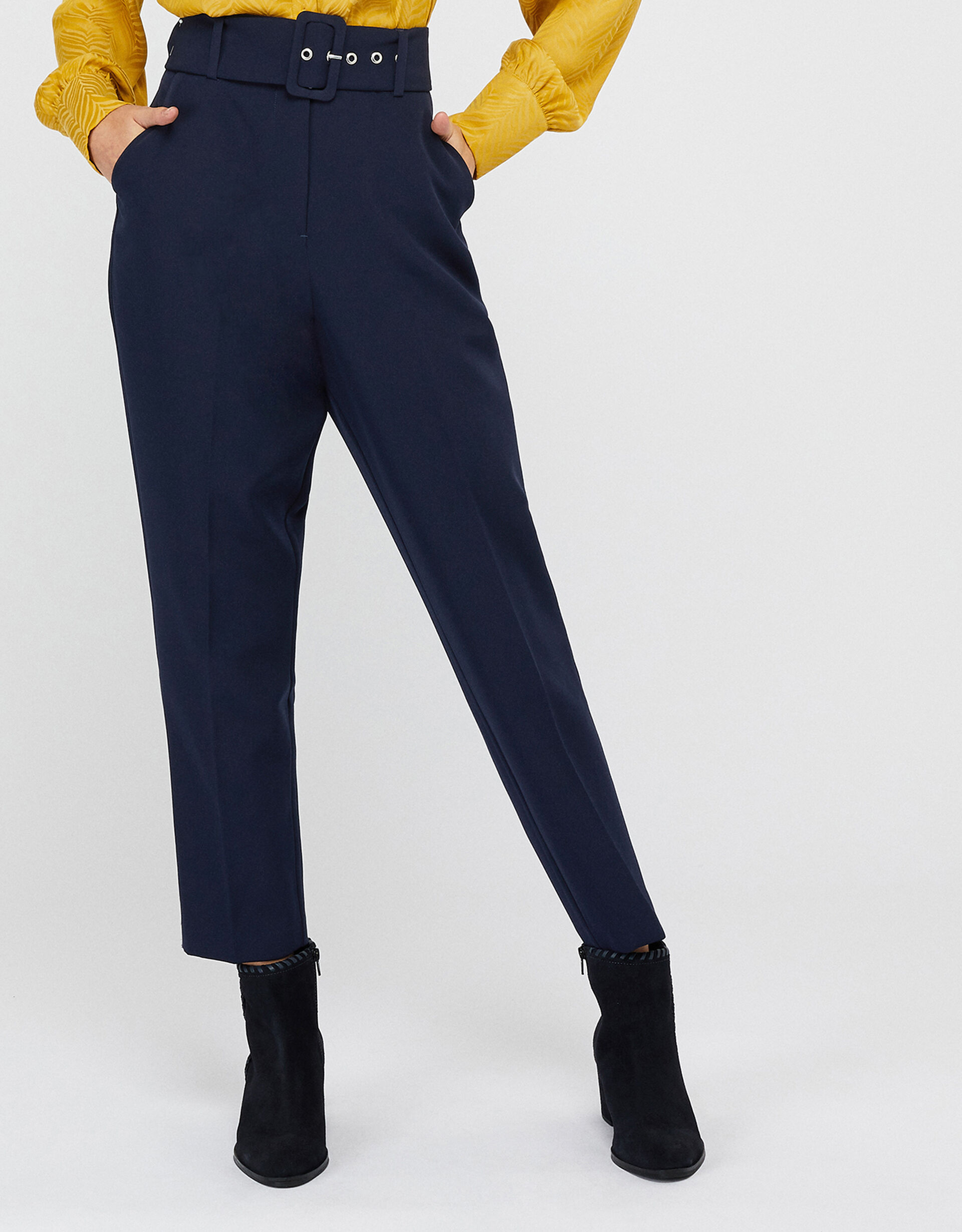 Erica Tapered Leg Trousers Blue