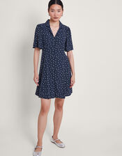 Shiloh Spot Dress, Blue (NAVY), large