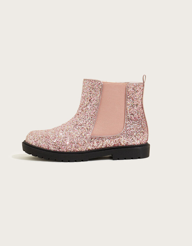 Glitter Chelsea Boots Pink