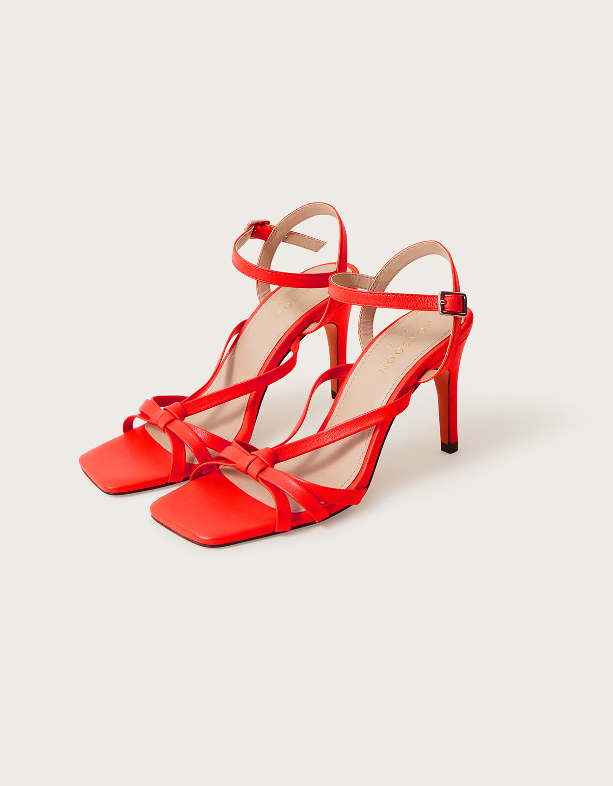 Barely there sale red sandals