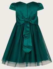 Baby Tulle Bridesmaid Dress, Green (DARK GREEN), large