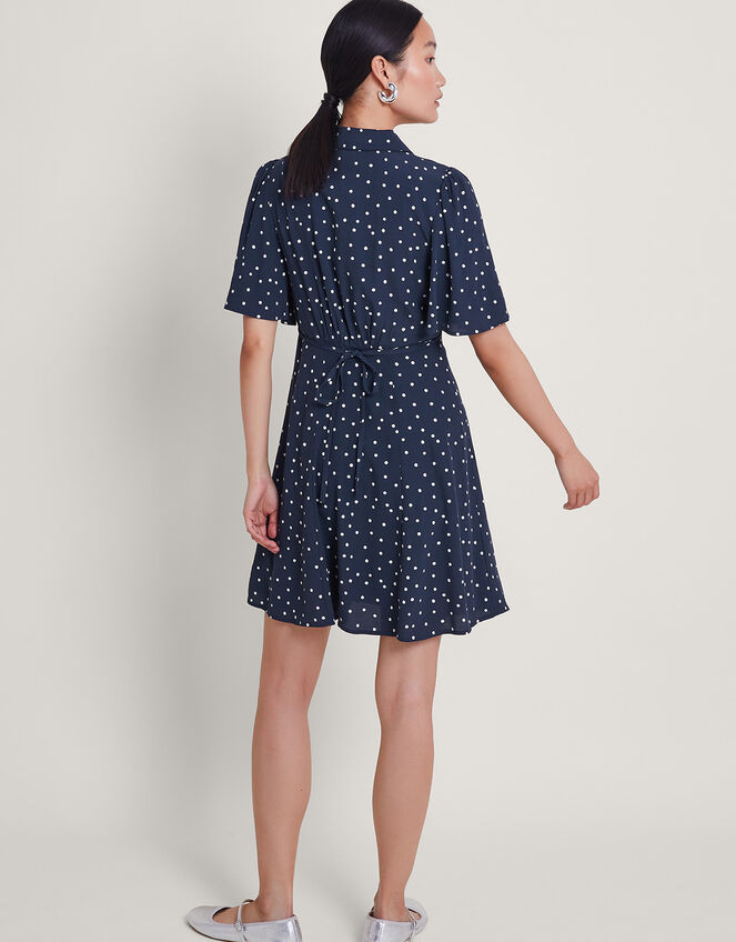 Shiloh Spot Dress, Blue (NAVY), large