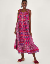 Octavia Fan Print Dress, Pink (PINK), large