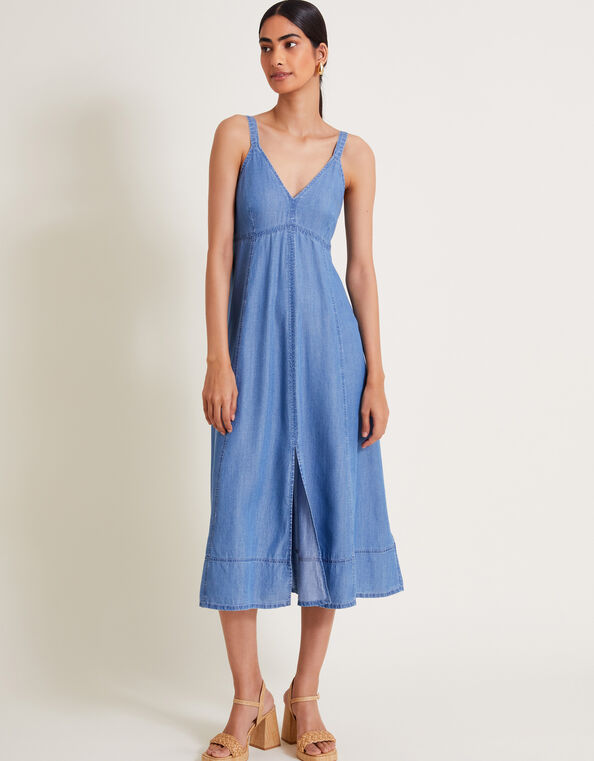 Gaia Midi Dress, Blue (DENIM BLUE), large