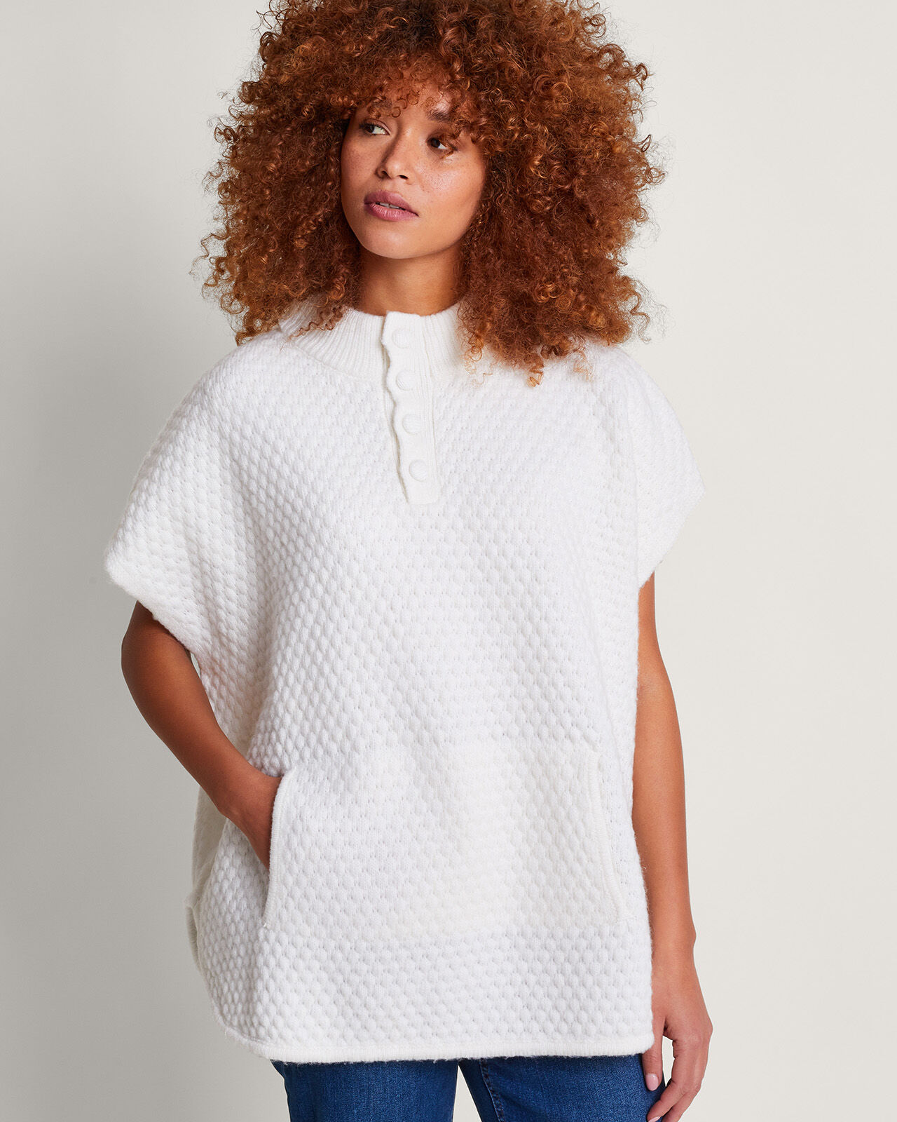 Shay Quilted Stitch Poncho