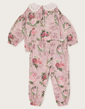 Baby Floral Collar Set, Pink (PINK), large