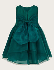 Baby Olivia Organza Bow Dress, Green (GREEN), large