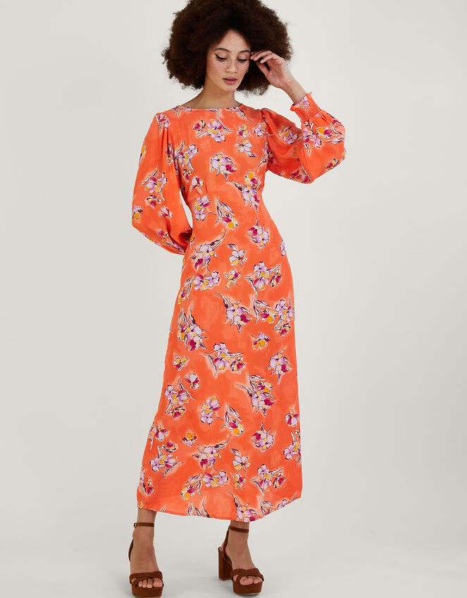 Talitha Tea Dress in Sustainable Viscose Orange