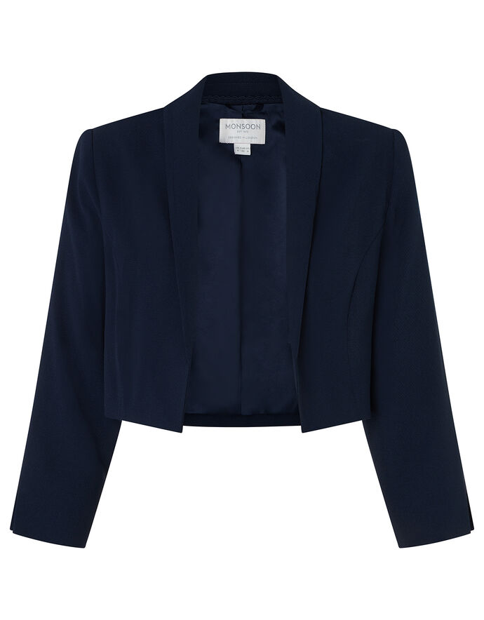 Juni Cropped Jacket Blue | Women's Jackets | Monsoon UK.