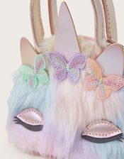 Rainbow Faux Fur Unicorn Bag, , large