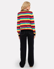 WISPR Rainbow Crew Neck Sweater, Black (BLACK), large