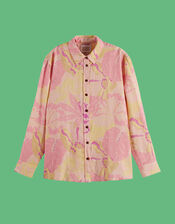 Scotch and Soda Oversized Linen Shirt, Pink (PINK), large