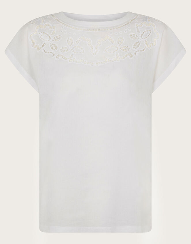 Garcia Cutwork T-Shirt, White (WHITE), large