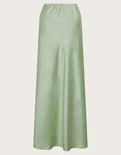 Sofia Satin Maxi Skirt, Green (SAGE), large