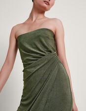 Billi Bandeau Dress, Green (KHAKI), large