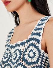 Crochet Tank Top, Blue (BLUE), large