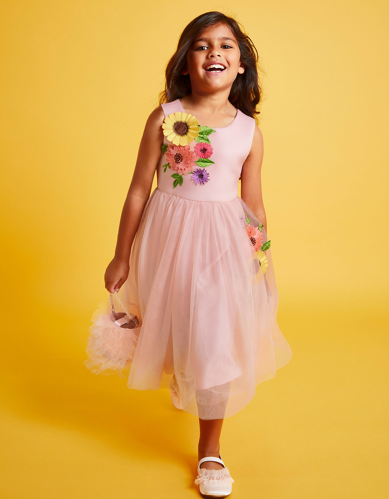 Little Girl Wearing Pink Dress