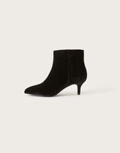 Velvet Ankle Boots, Black (BLACK), large