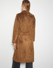 Tove Suedette Trench Coat, Brown (BROWN), large